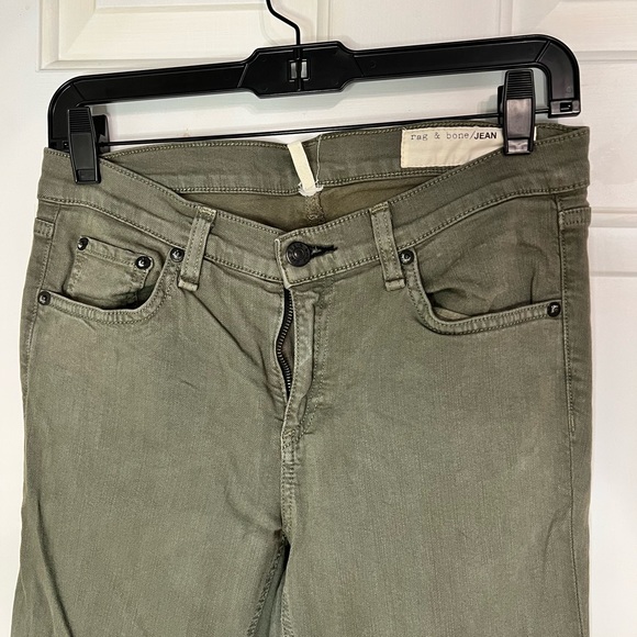 rag & bone skinny jean in olive, size 28 - Picture 4 of 6